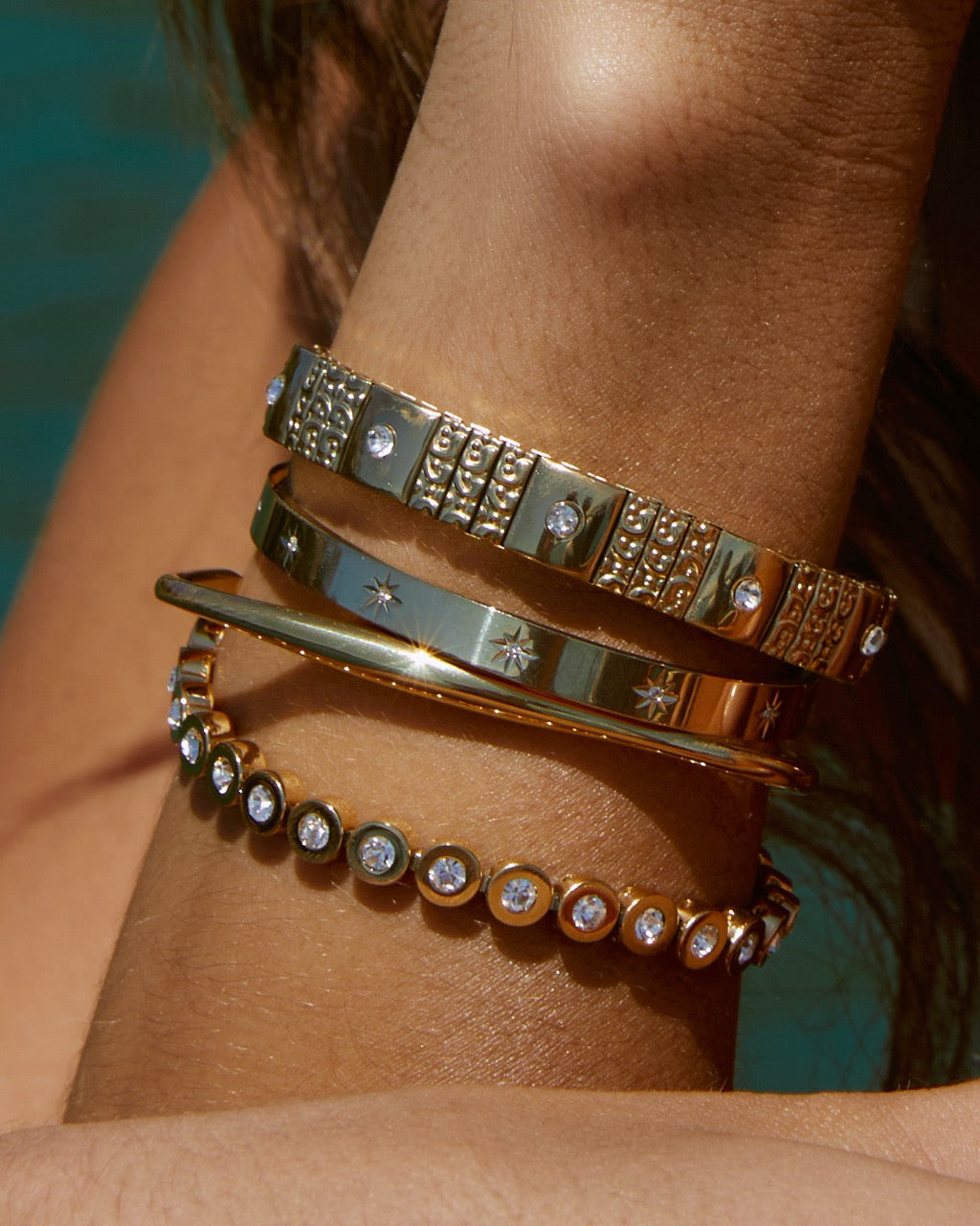 Pulseira Maeve Pedra - Ouro 18K | SILLENE