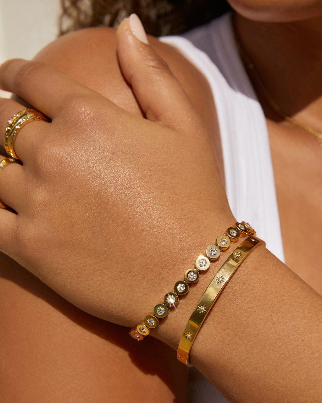 Pulseira Maeve Pedra - Ouro 18K | SILLENE