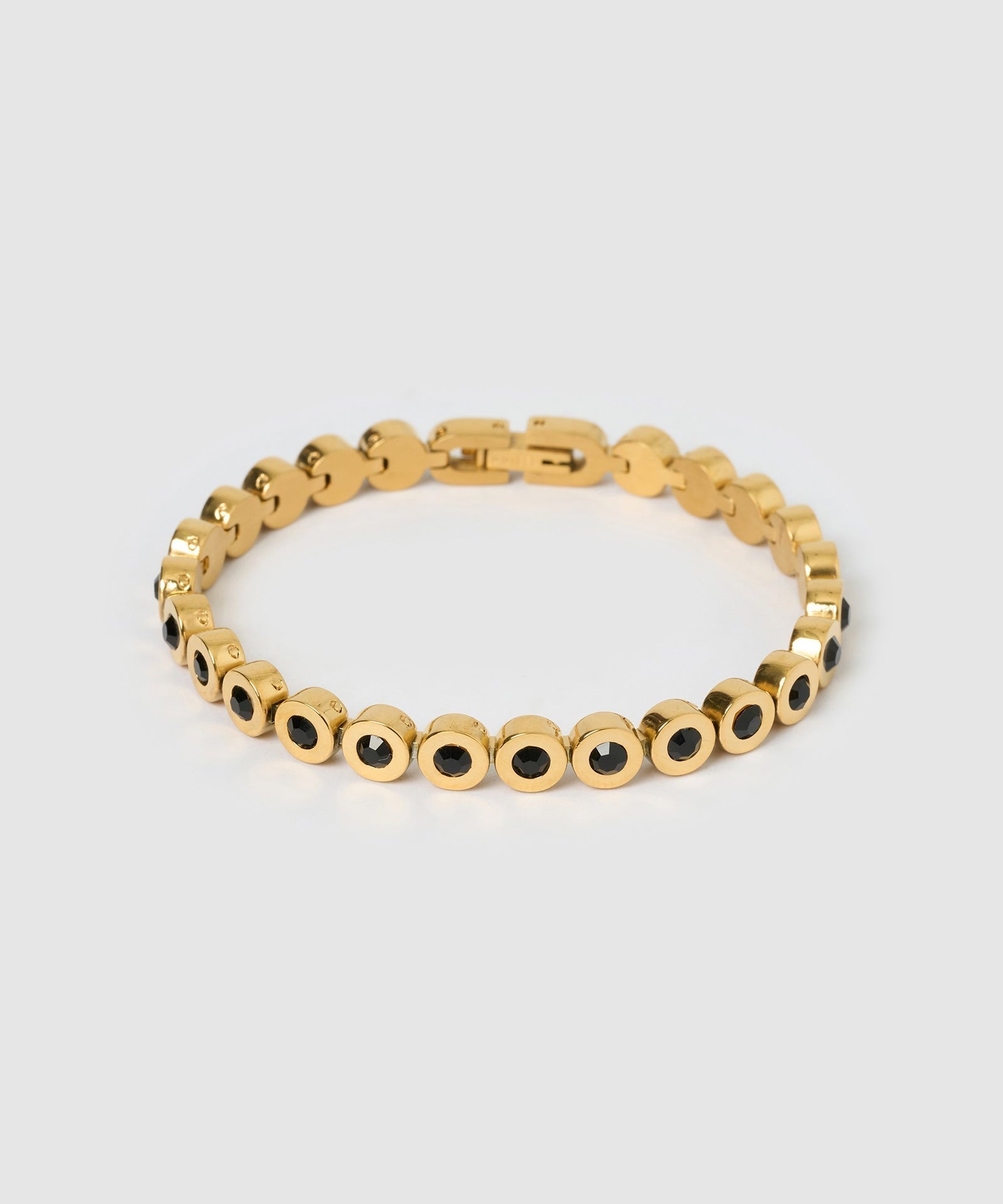 Pulseira Maeve Preta - Ouro 18K | SILLENE