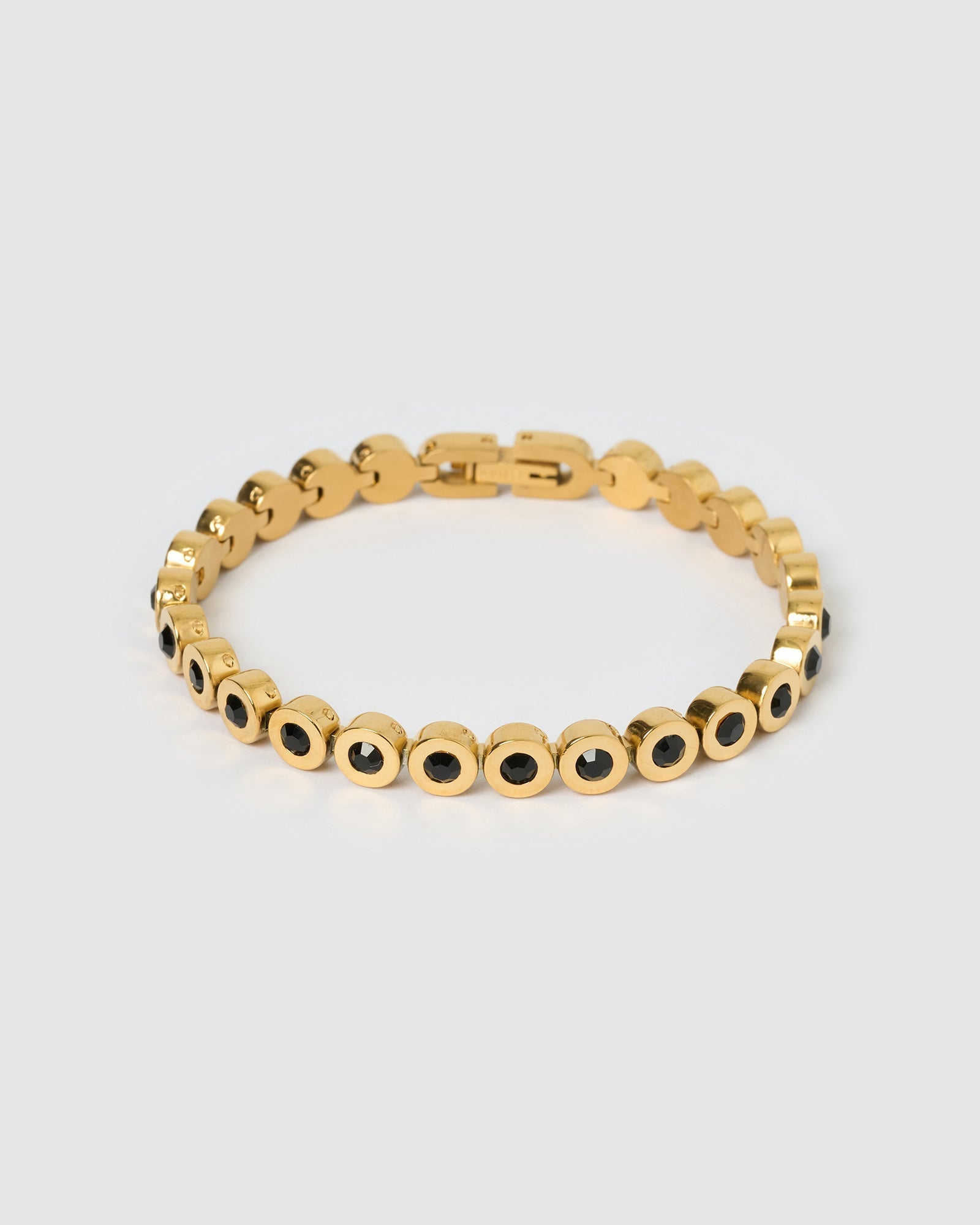 Pulseira Maeve Preta - Ouro 18K | SILLENE