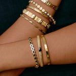Pulseira Maeve Preta - Ouro 18K | SILLENE