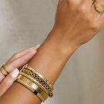 Pulseira Maeve Preta - Ouro 18K | SILLENE