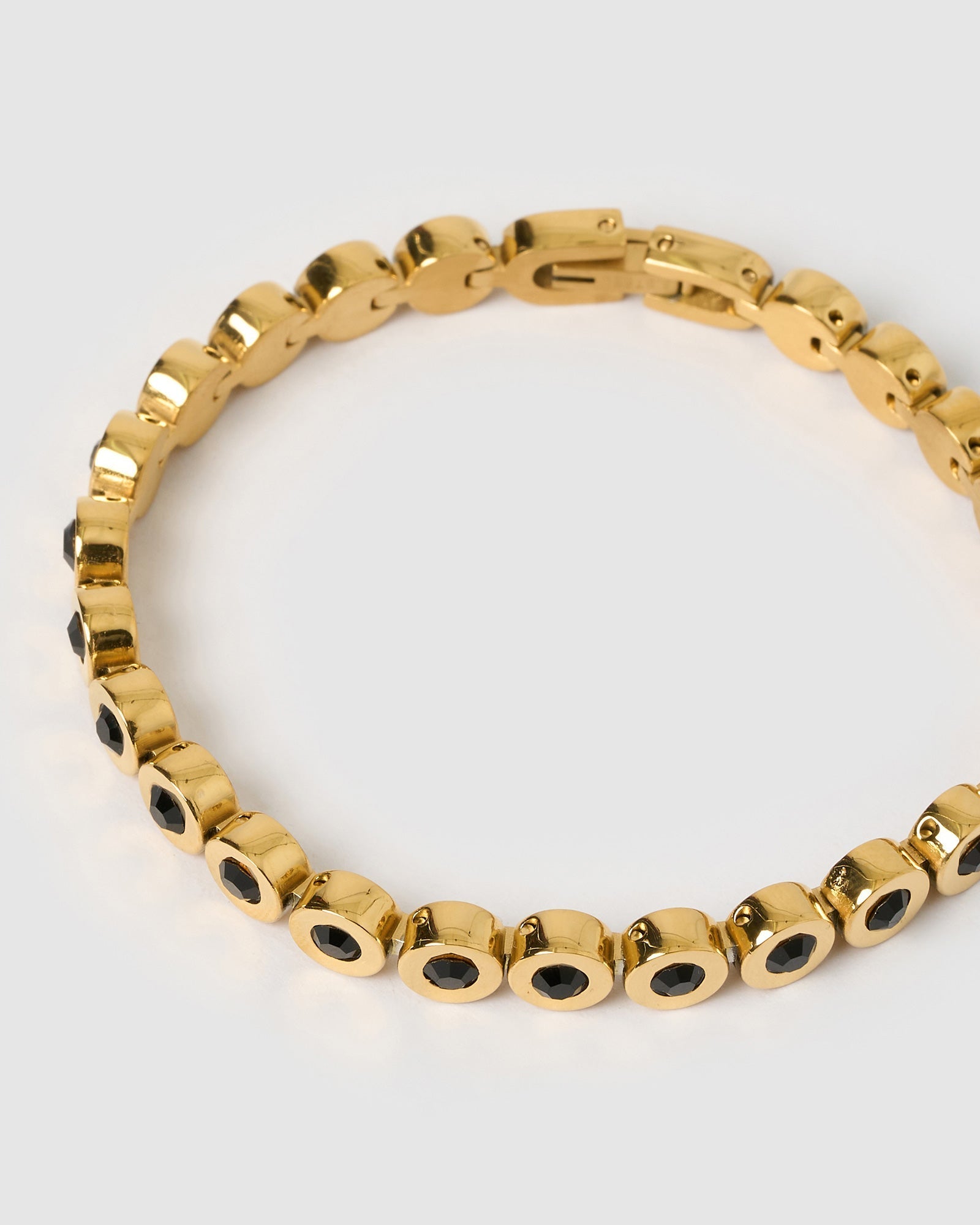 Pulseira Maeve Preta - Ouro 18K | SILLENE