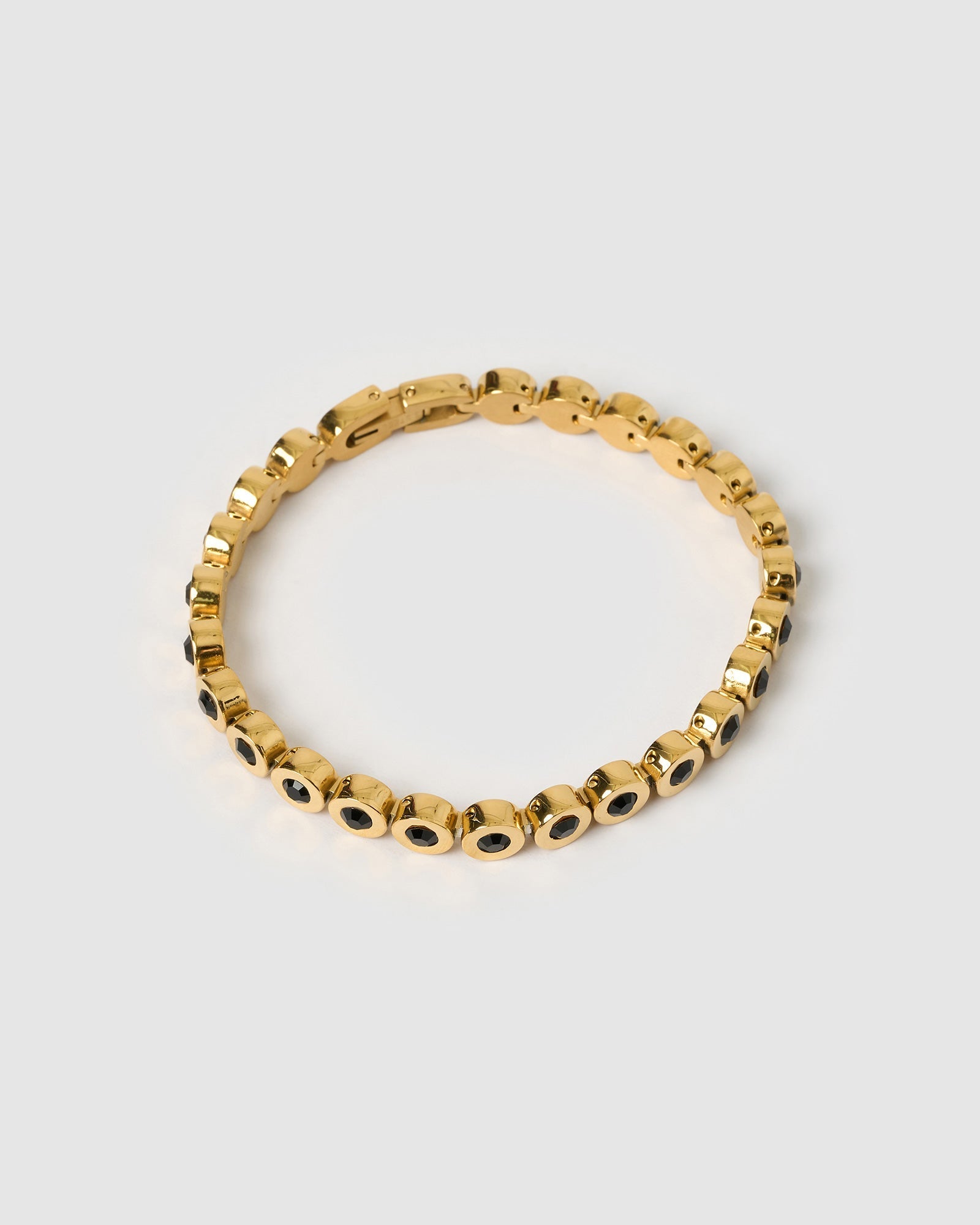 Pulseira Maeve Preta - Ouro 18K | SILLENE