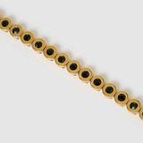 Pulseira Maeve Preta - Ouro 18K | SILLENE