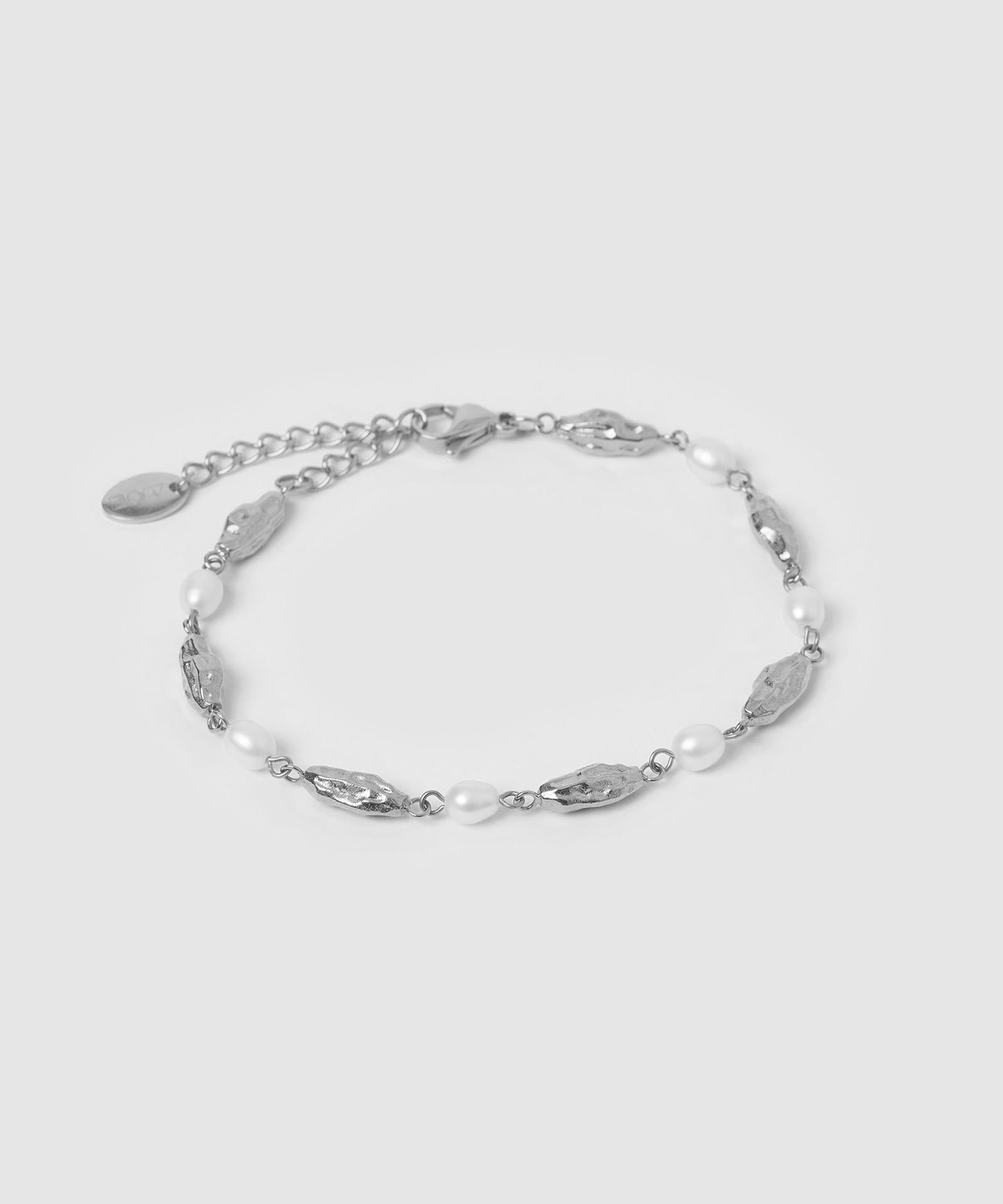 Pulseira Mimi Pérola e Prata - Prata | SILLENE
