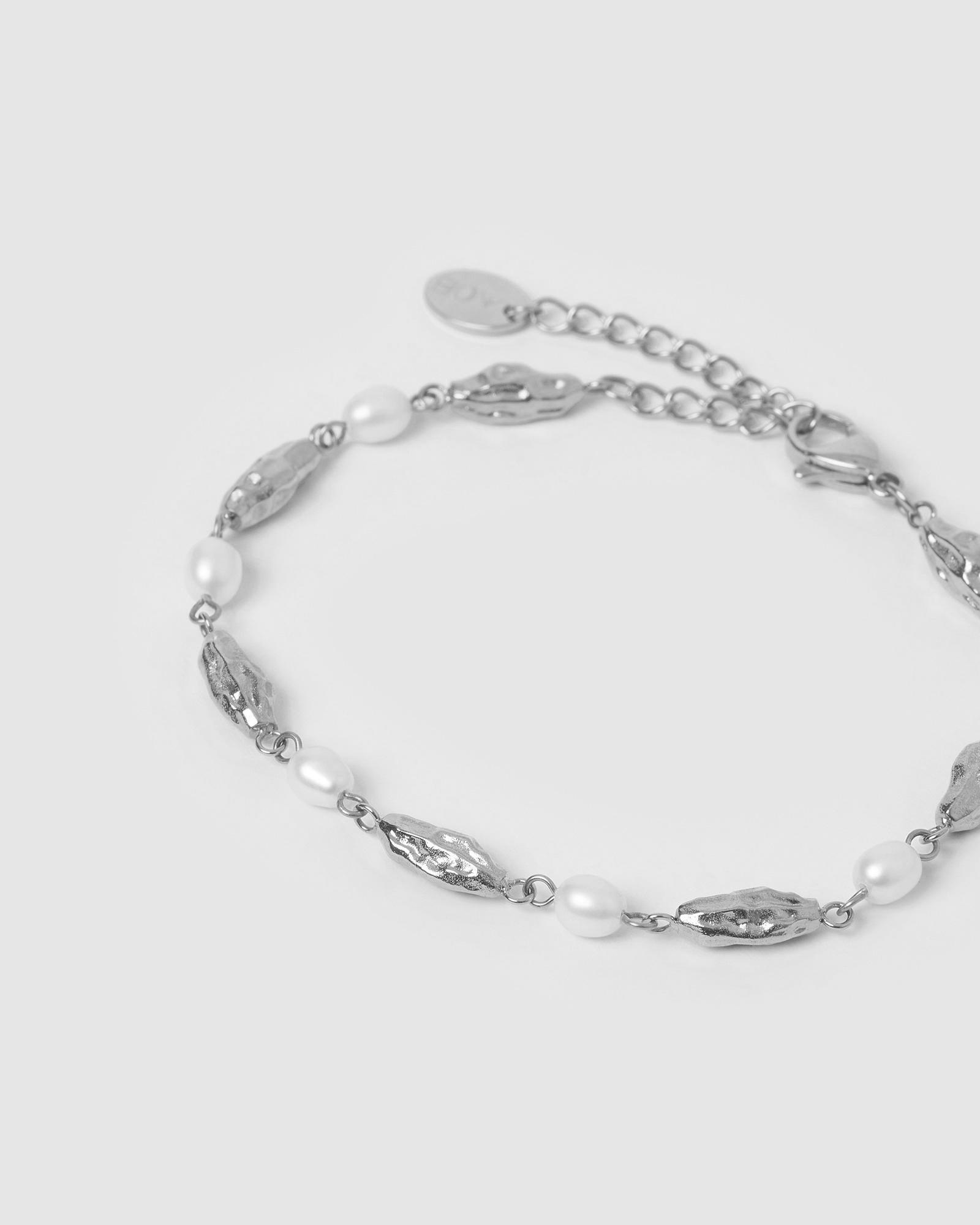 Pulseira Mimi Pérola e Prata - Prata | SILLENE