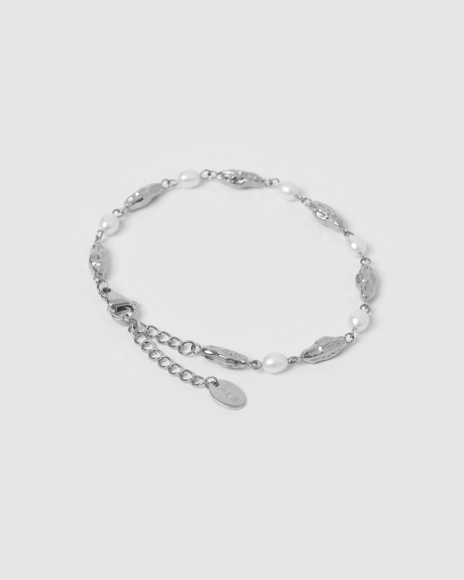 Pulseira Mimi Pérola e Prata - Prata | SILLENE