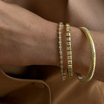 Pulseira Mini Corrente Cobra - Ouro 18K | SILLENE
