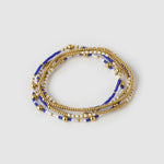 Pulseira Nellie Azul-Marinho - Ouro 18K | SILLENE