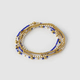 Pulseira Nellie Azul-Marinho - Ouro 18K | SILLENE