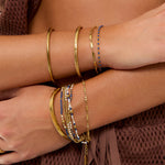 Pulseira Nellie Azul-Marinho - Ouro 18K | SILLENE