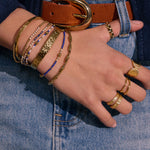 Pulseira Nellie Azul-Marinho - Ouro 18K | SILLENE