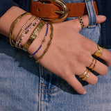 Pulseira Nellie Azul-Marinho - Ouro 18K | SILLENE