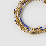 Pulseira Nellie Azul-Marinho - Ouro 18K | SILLENE