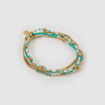 Pulseira Nellie Azul-Oceano - Ouro 18K | SILLENE