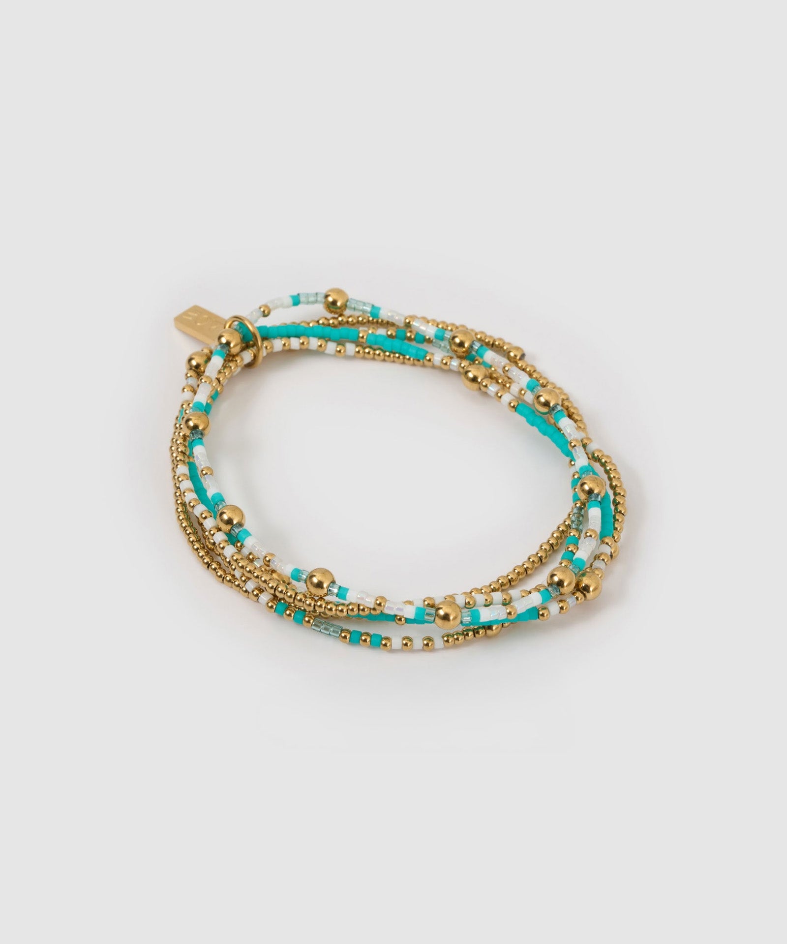 Pulseira Nellie Azul-Oceano - Ouro 18K | SILLENE