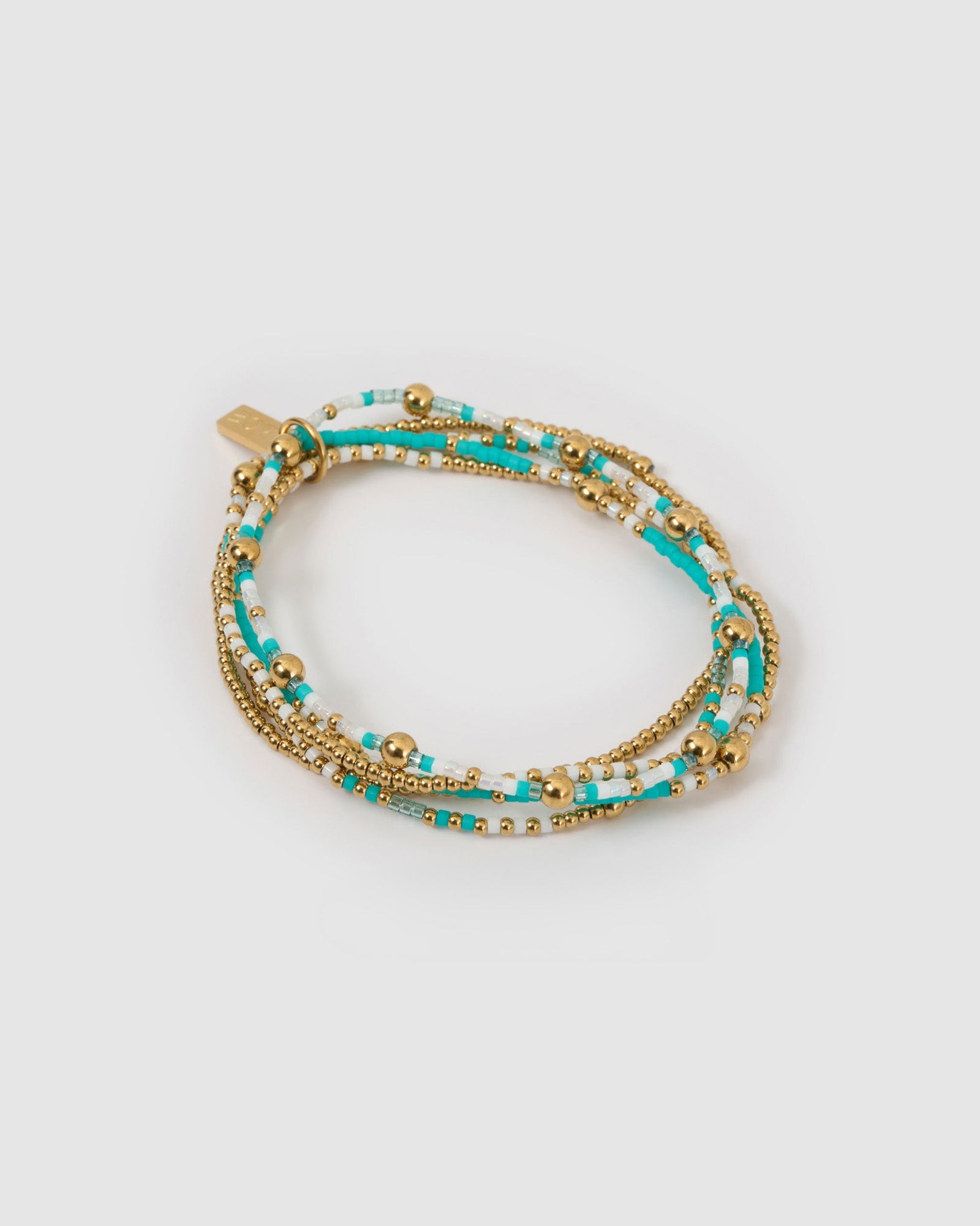 Pulseira Nellie Azul-Oceano - Ouro 18K | SILLENE