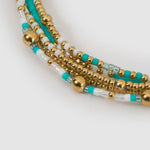 Pulseira Nellie Azul-Oceano - Ouro 18K | SILLENE