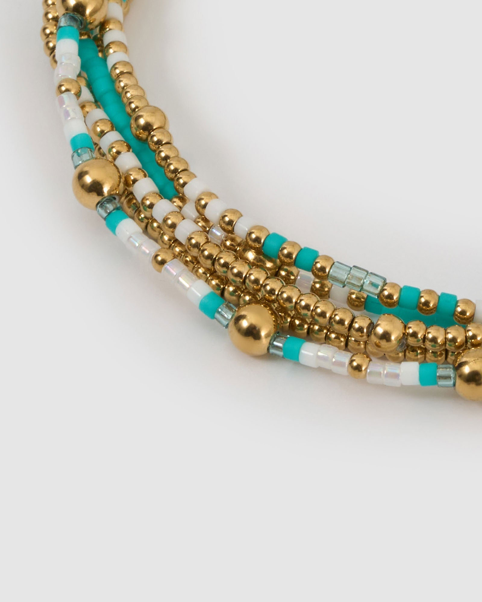 Pulseira Nellie Azul-Oceano - Ouro 18K | SILLENE
