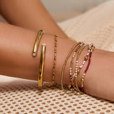 Pulseira Nellie Bordô - Ouro 18K | SILLENE