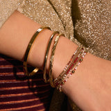 Pulseira Nellie Bordô - Ouro 18K | SILLENE