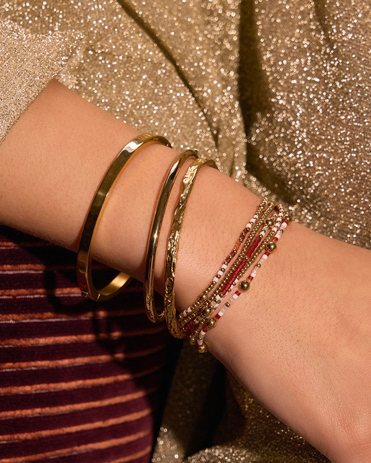 Pulseira Nellie Bordô - Ouro 18K | SILLENE