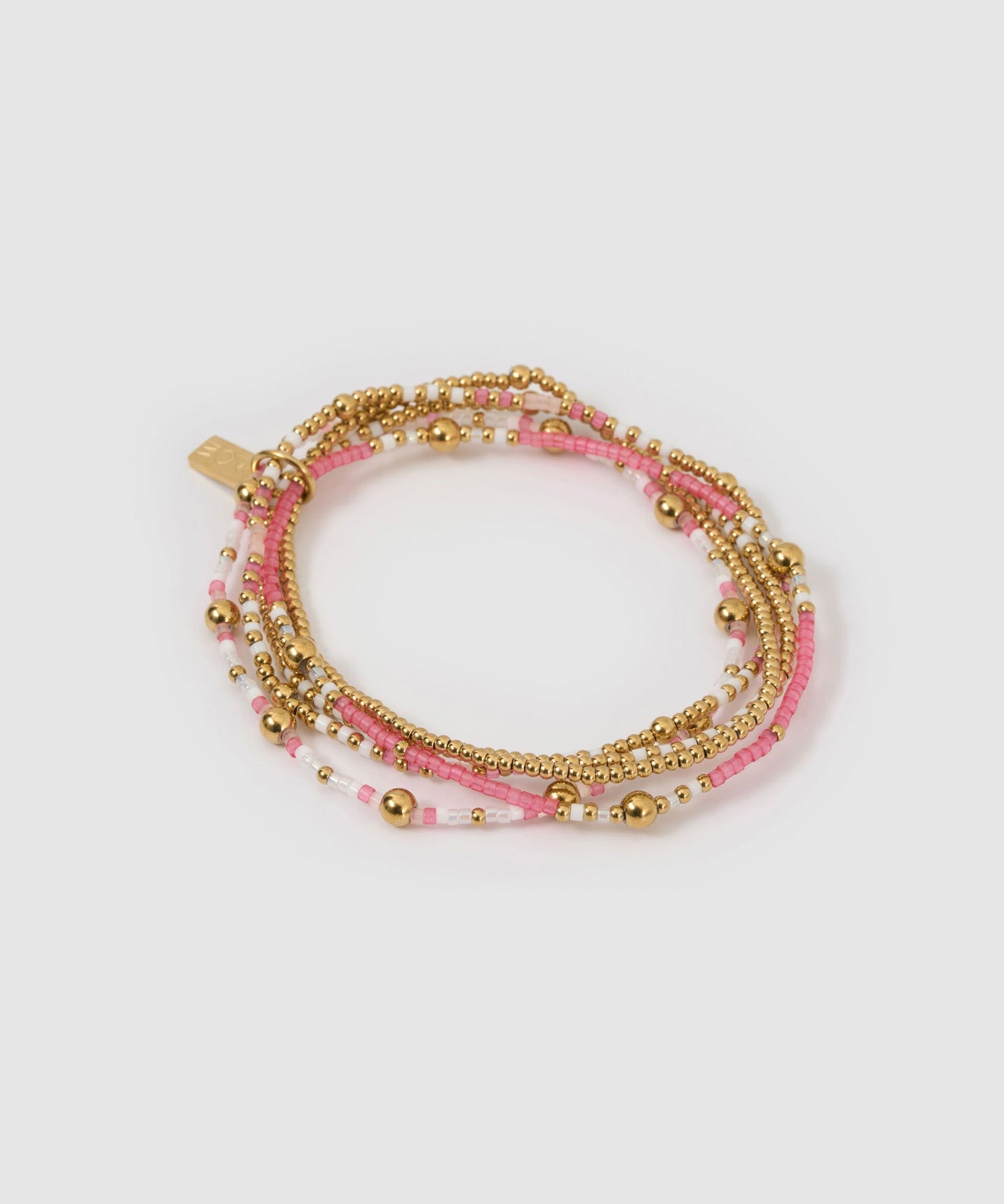 Pulseira Nellie Rosa Chiclete - Ouro 18K | SILLENE