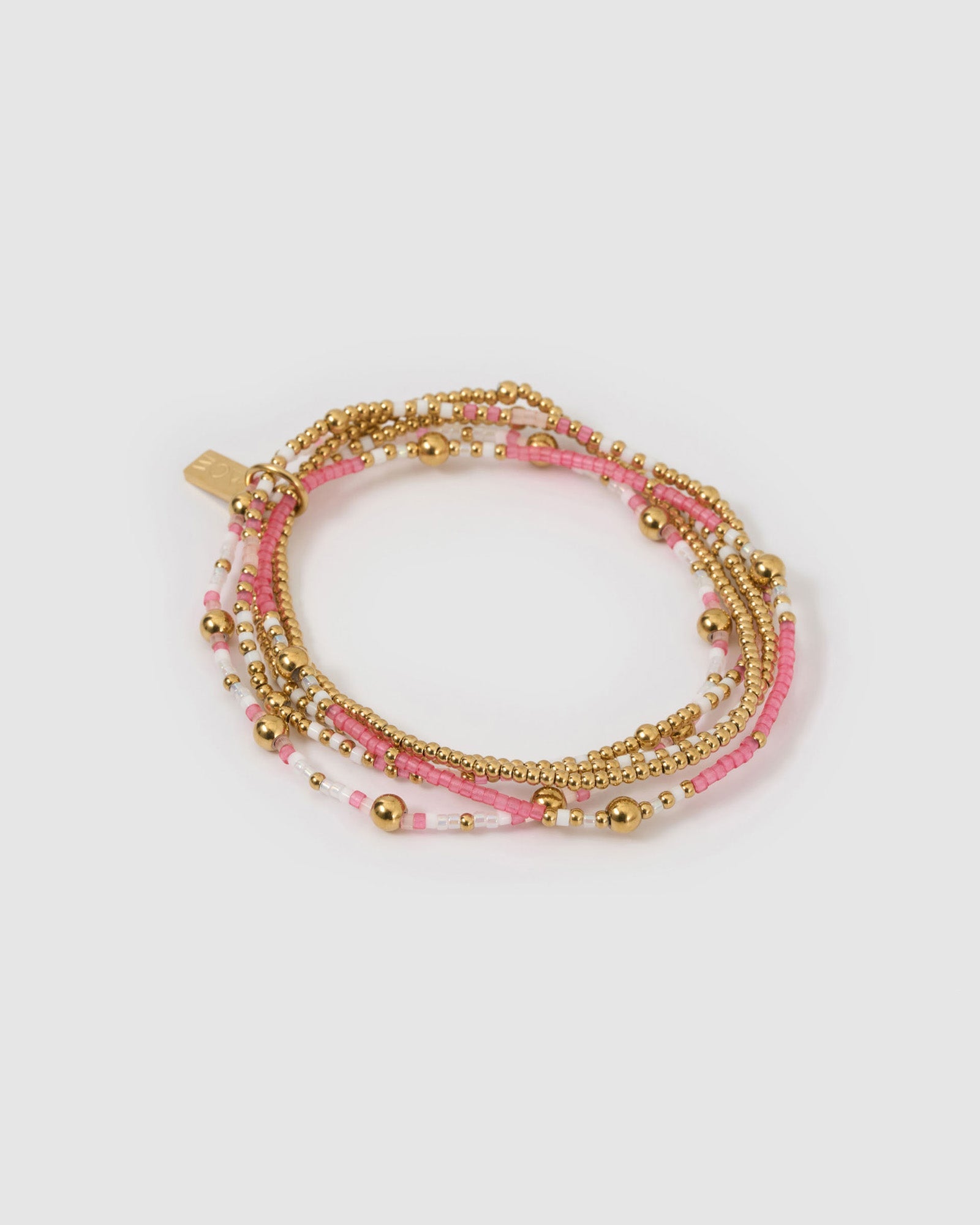 Pulseira Nellie Rosa Chiclete - Ouro 18K | SILLENE