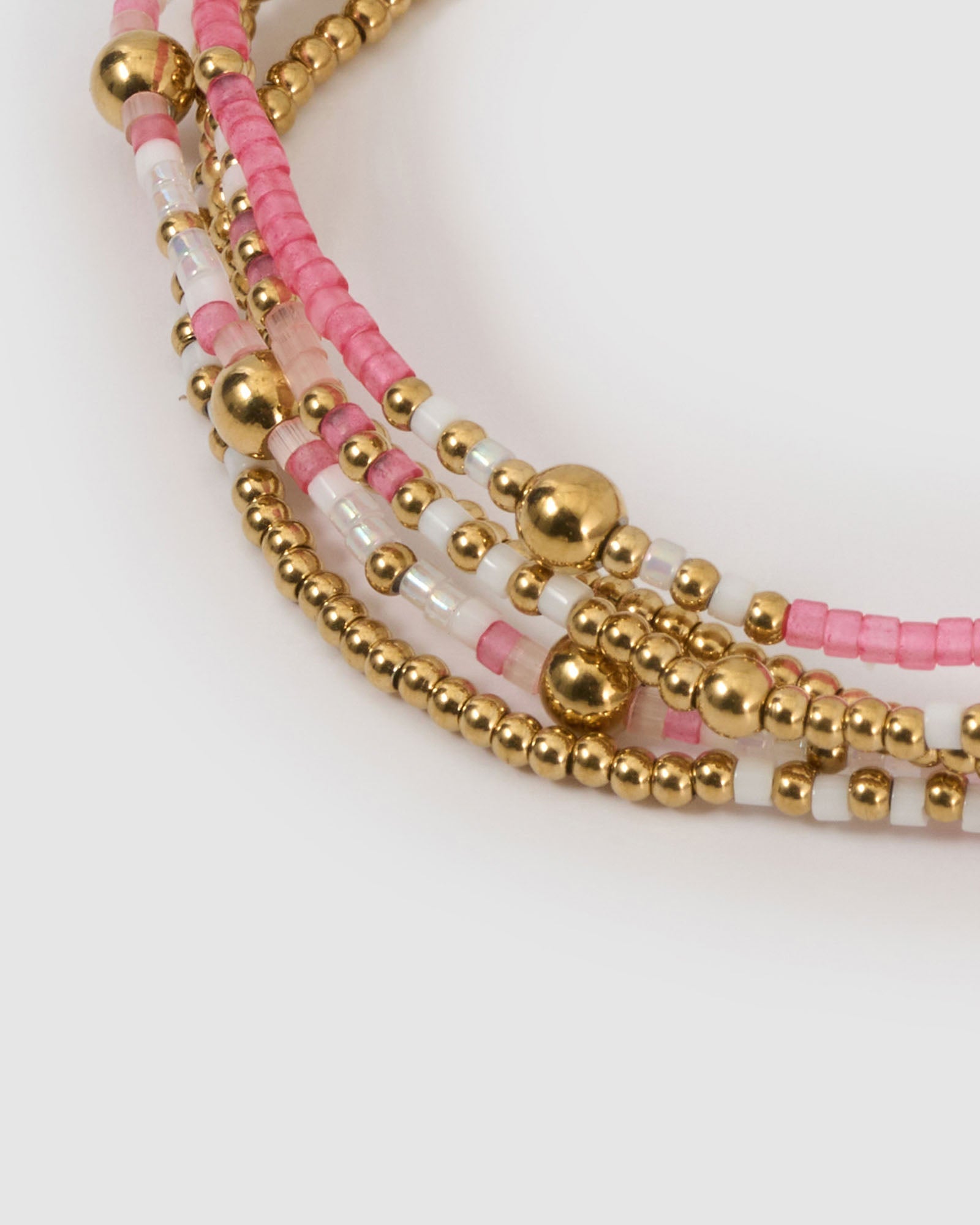 Pulseira Nellie Rosa Chiclete - Ouro 18K | SILLENE