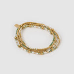 Pulseira Nellie Verde-Floresta - Ouro 18K | SILLENE