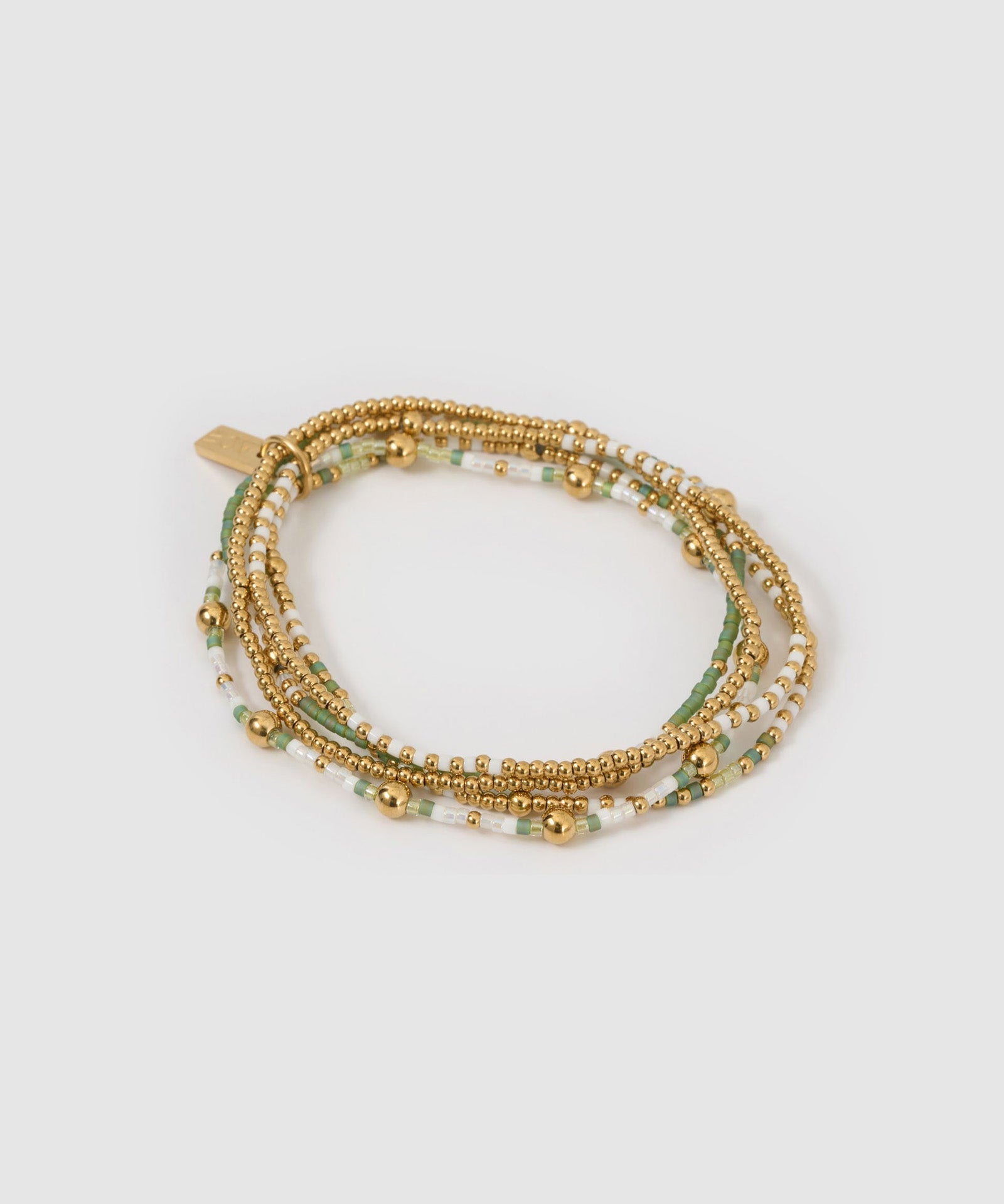 Pulseira Nellie Verde-Floresta - Ouro 18K | SILLENE