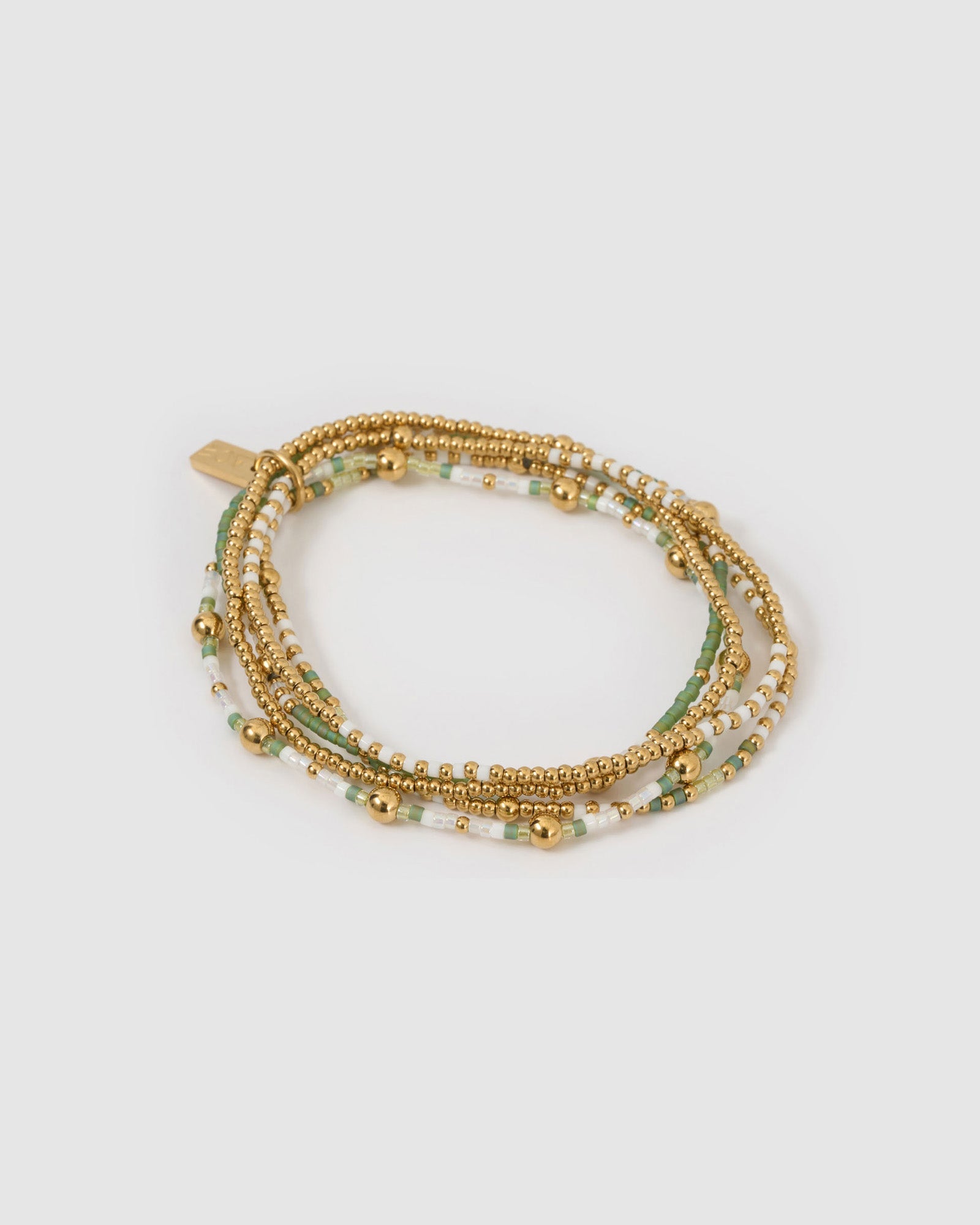 Pulseira Nellie Verde-Floresta - Ouro 18K | SILLENE