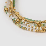 Pulseira Nellie Verde-Floresta - Ouro 18K | SILLENE