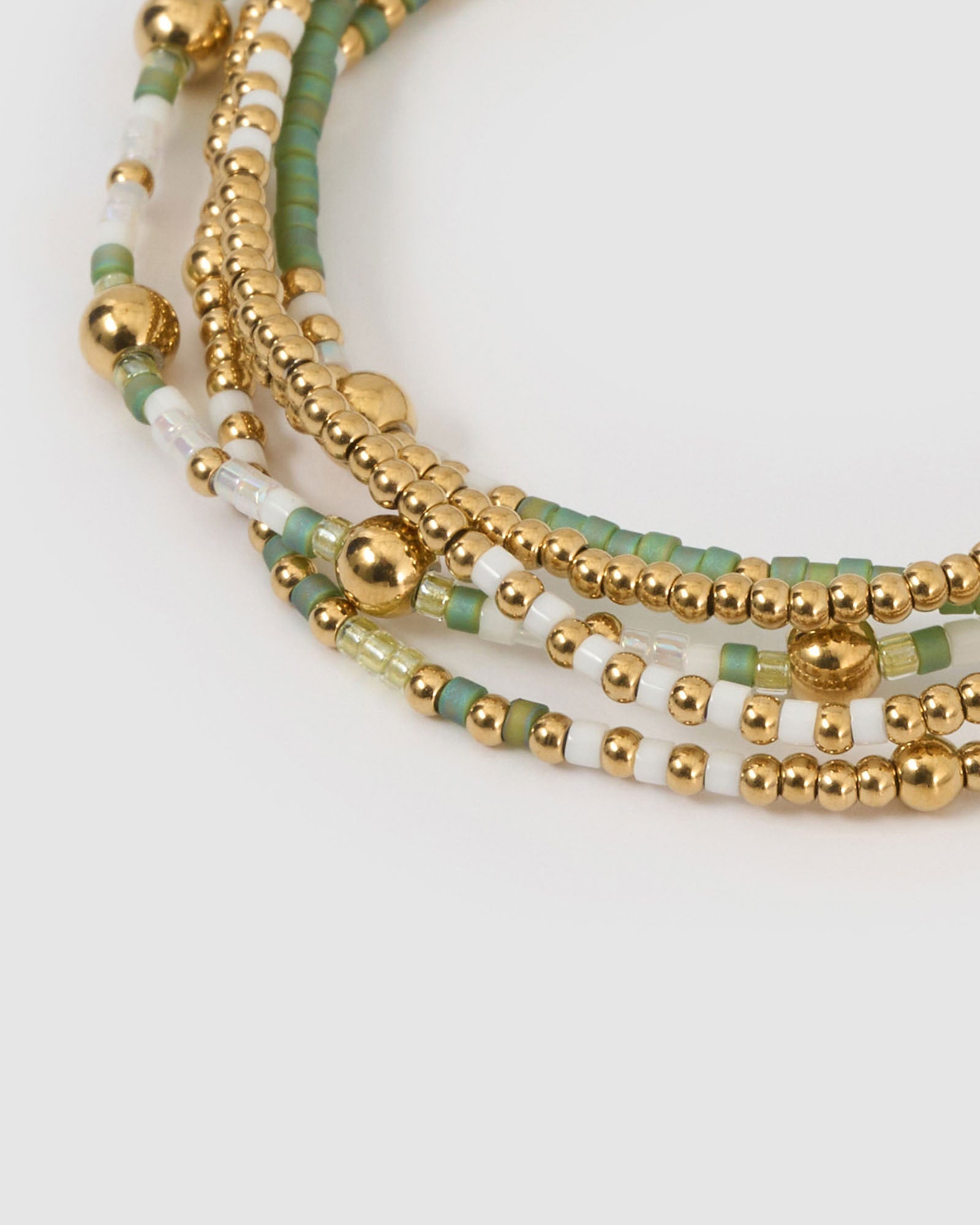 Pulseira Nellie Verde-Floresta - Ouro 18K | SILLENE