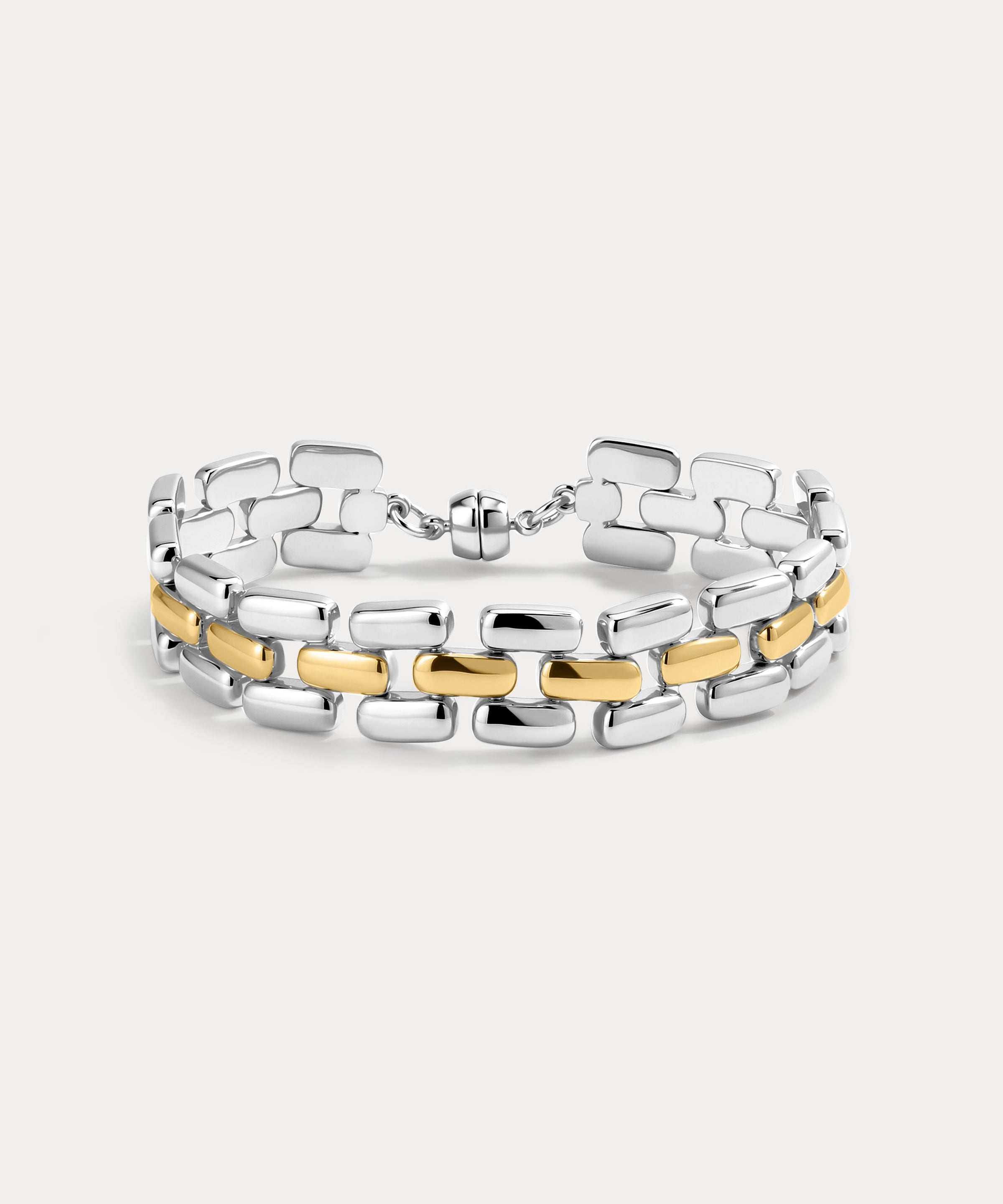 Pulseira Noir Elos - Prata | SILLENE