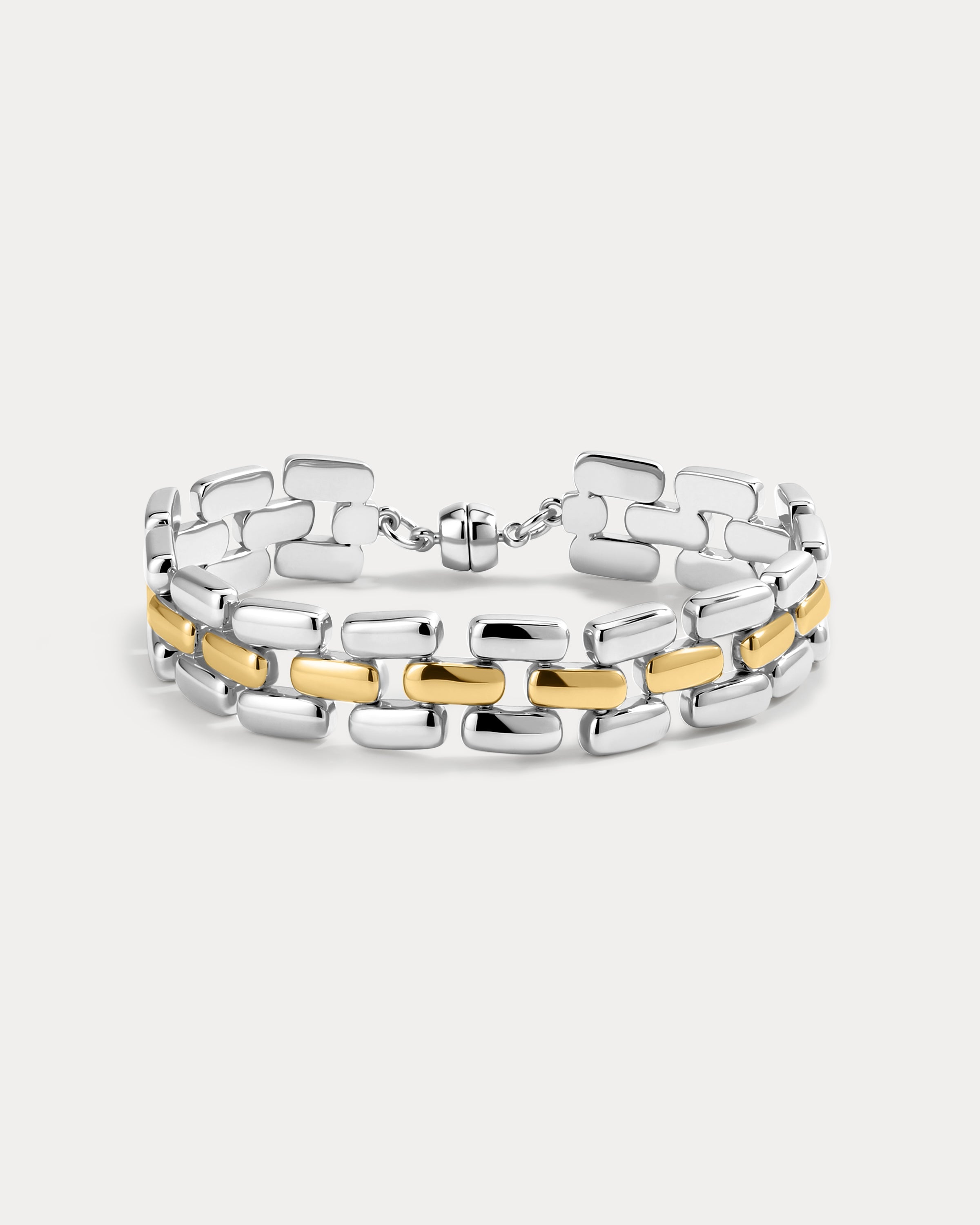 Pulseira Noir Elos - Prata | SILLENE