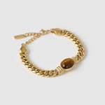 Pulseira Odette Olho de Tigre - Ouro 18K | SILLENE