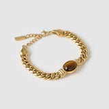 Pulseira Odette Olho de Tigre - Ouro 18K | SILLENE