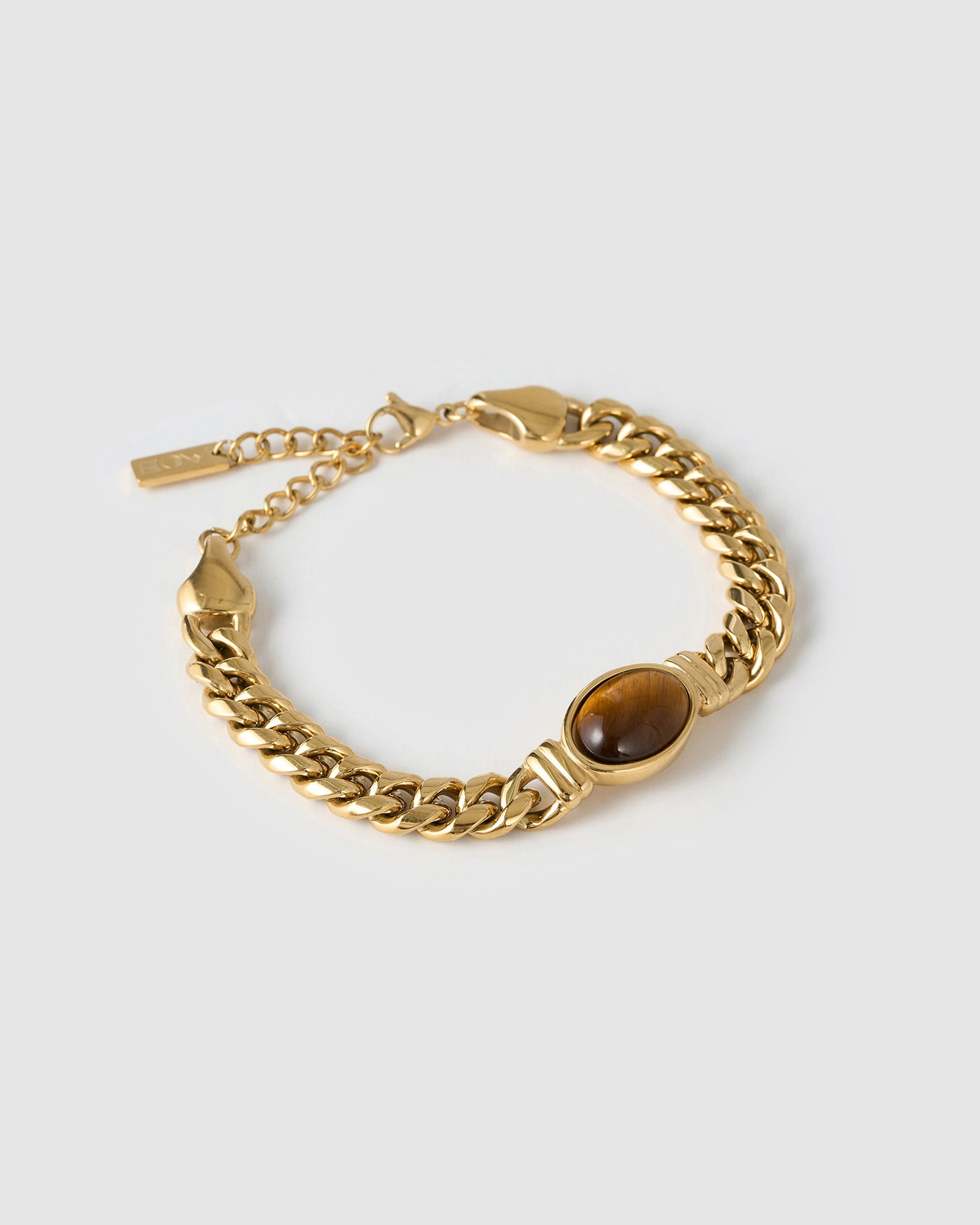 Pulseira Odette Olho de Tigre - Ouro 18K | SILLENE