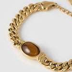 Pulseira Odette Olho de Tigre - Ouro 18K | SILLENE