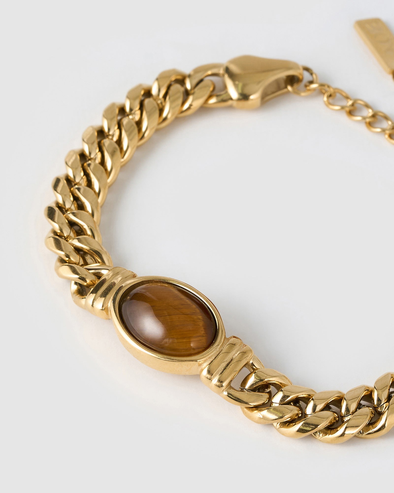 Pulseira Odette Olho de Tigre - Ouro 18K | SILLENE