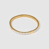 Pulseira Ônix Branco - Ouro 18K | SILLENE