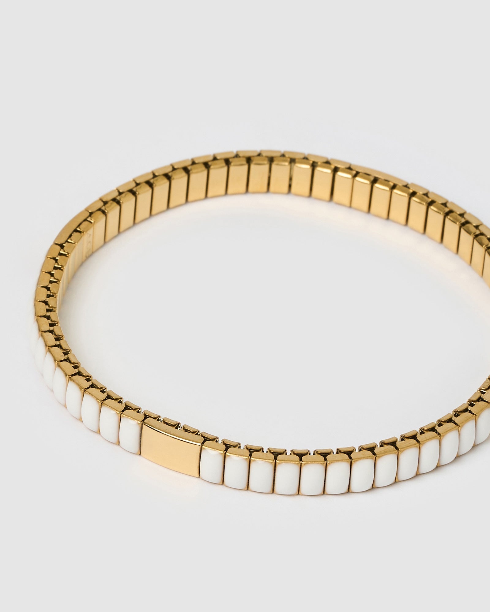 Pulseira Ônix Branco - Ouro 18K | SILLENE