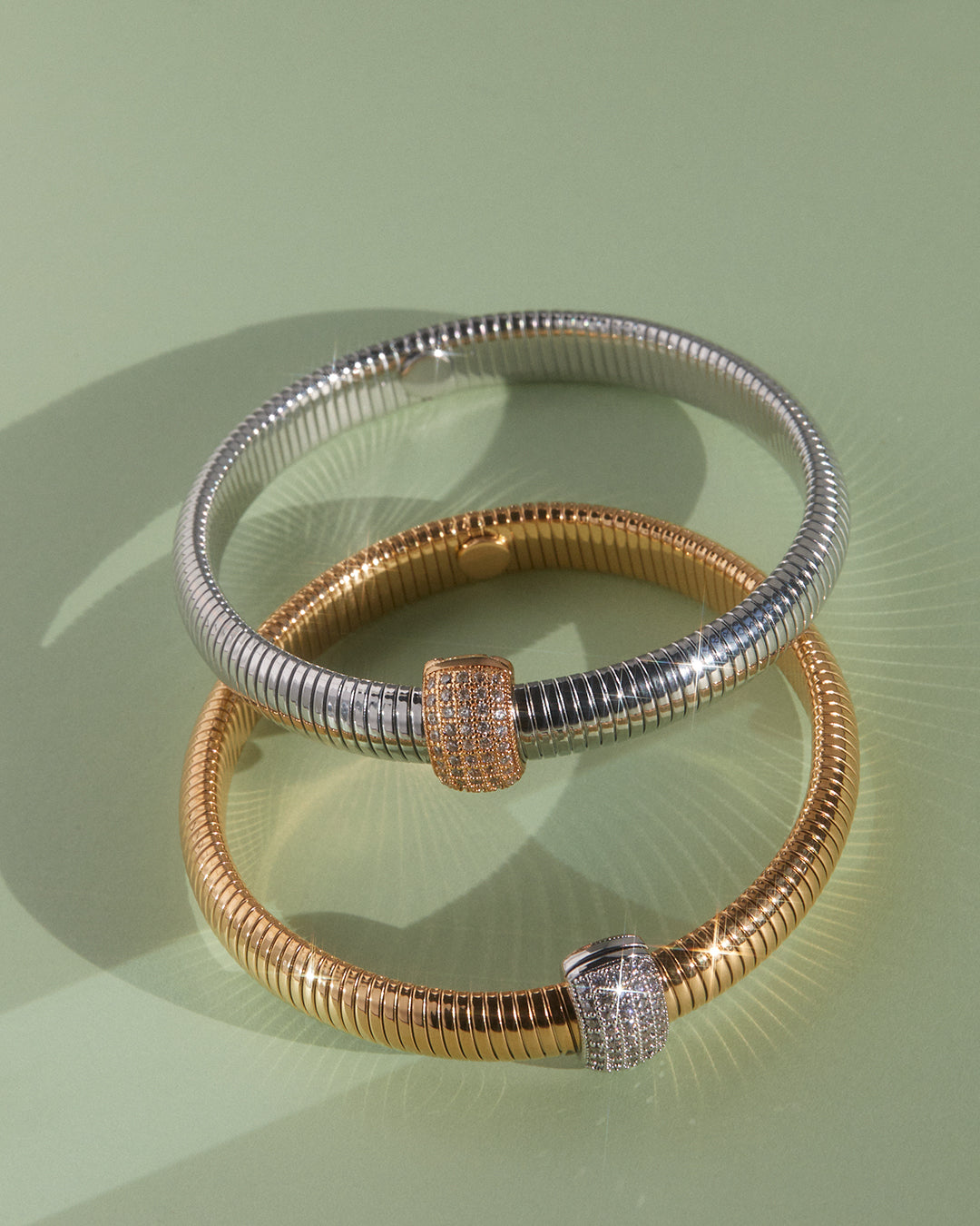Pulseira Pave Dome Corrente Cobra - Ouro | SILLENE