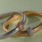 Pulseira Pave Dome Corrente Cobra - Ouro | SILLENE