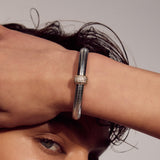 Pulseira Pave Dome Corrente Cobra - Ouro | SILLENE