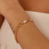 Pulseira Pave Elos Ovais - Ouro | SILLENE
