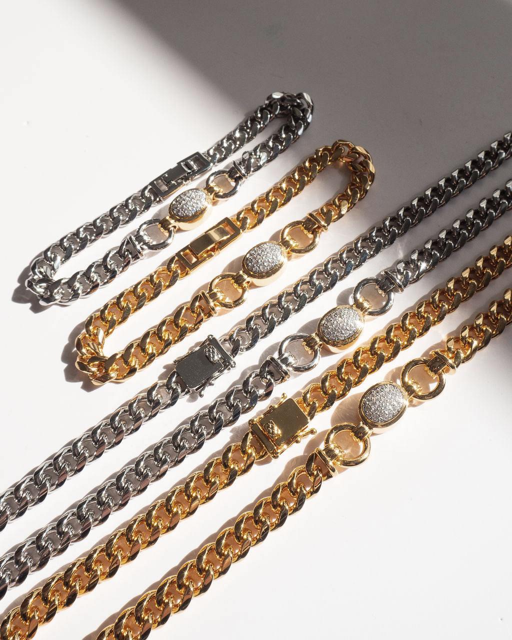 Pulseira Pave Elos Ovais - Ouro | SILLENE