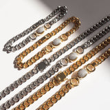 Pulseira Pave Elos Ovais - Ouro | SILLENE